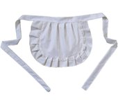 Retro Aprons Waist Apron Waist Apron For Girls  Tight Costume  White Cotton  Half Apron  Party Hot