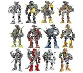 Star Warrior Soldier Bionicle Hero Factory Robot Figure Building Block Model Toy-b Azul