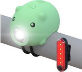 Luces de bicicleta y luces traseras con función de bocina, altavoz usb recargable de 120 decibelios de la luz de la bicicleta