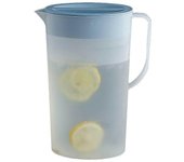 Jarra de agua de plástico con tapa, sin BPA y apta para lavavajillas