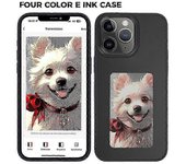 INKZONE - Funda de tinta electrónica para iPhone 11 Pro Max (PC+TPU, bricolaje), color gris Negro