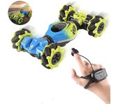 2.4g gestos de detección de control rc coche deriva acrobacias escalada con música luz coche juguete para niños regalo de cumpleaños Verde