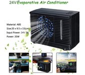 Aire acondicionado portátil universal para mini coche Acondicionador de enfriamiento de 24 V Ventilador de aire evaporativo de agua para automóvil,...