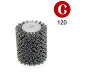 1 pieza Ruedas de cerdas de cepillo de nailon para lijadora Makita 9741 Lijadora de pulido de madera Grit 120