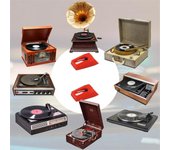 Kit de agujas para tocadiscos, agujas para tocadiscos de 4 piezas con cepillo de limpieza de lápiz óptico de 1 pieza, reemplazo para fonógrafo de v...