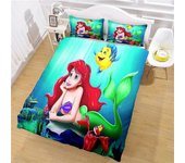 Kerota D Juego de ropa de cama con funda nórdica de sirena y funda de almohada, impresión digital, juego de ropa de cama de microfibra para niños 1...