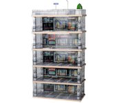 1/32 Vitrina de coche de fundición a presión con escena de estacionamiento para coches de juguete de coleccionista 5 Capas Optional