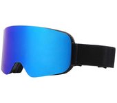 Gafas de esquí, gafas cilíndricas antivaho para la nieve, gafas de esquí con protección UV para hombres y mujeres Película azul completa de fotogra...