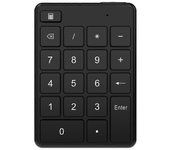 Teclados numéricos inalámbricos Bluetooth universales de 19 teclas Mini teclado numérico para contabilidad de PC Negro