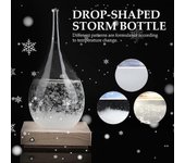Botella de vidrio de tormenta creativa en forma de gota de vidrio de tormenta Estación meteorológica de escritorio Predicción meteorológica