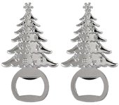 2pcs Christmas Tree Shape Wine Beer Bottle Opener Xmas Bottle Opening Tool Plata 8.50X5.00X0.50CM
