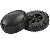 Paquete de 2 ruedas para parrilla de barbacoa Neumáticos negros de 6 pulgadas de rodadura suave para parrillas de barbacoa-Excellence Negro 15cmx4cm