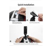 Soporte de base para ACTION 4/ GO3 Base adhesiva flexible para soportes de casco curvos Negro