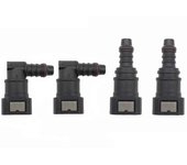 4x 9.89 Id8 Conector rápido de línea de combustible curva, conector rápido de combustible de ajuste de filtro y C-YVAN rápido de combustible 90