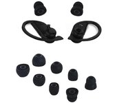 4 pares de auriculares de silicona puntas para los oídos reemplazo del auricular tapa suave para Beats Powerbeats Pro Negro