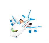 Modelo De Avión De Pasajeros De Juguete Para Niños Con Efectos De Luz Y Sonido GuanGuan azul