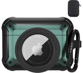 Liangnv Estuche compatible con Airpods Pro y funda para AirTags, estuche protector resistente 2 en 1 estuche Air Pod Pro a prueba de golpes para ho...