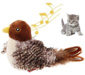 Aleteo Pájaro Gorrión Gato Juguete Sonidos de chirrido realistas Gatito activado por el tacto