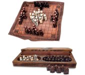 Juego de mesa Hnefatafl, Set de ajedrez vikingo, Set de ajedrez de madera, Set de viaje para adultos / niños con caja de madera