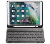 Para Ipad Pro Teclado Bluetooth 2 en 1 de 10,5 pulgadas (2017) con soporte de cuero extraíble, funda protectora y Slot_K05 de bolígrafo Azul oscuro
