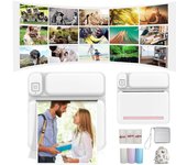 Impresoras térmicas portátiles Bluetooth Mini impresoras fotográficas de imagen térmica POS inalámbricas de 57 mm para teléfonos móviles Android IO...