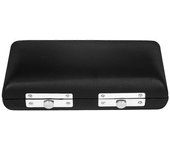 Estuche de cuero plateado con cabeza de flauta, tubo de soplado curvo de flauta, caja de protección del cuerpo de la flauta, I Negro