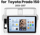 JIULUNET Inalámbrico Carplay Android Auto Car Radio Para Toyota Prado 150 2013-2017 Multimedia GPS autoradio 4G
