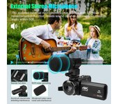 Videocámara Cámara de video Ultra HD 4K 48MP 16X Vlogging digital Micrófono Remoto