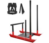 Succebuy Trineo de entrenamiento con pesas, trineo de potencia de empuje con manija, entrenamiento de resistencia de fuerza de fitness, equipo de e...