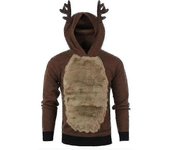 Hombres Navidad Sudadera con capucha Jumper Tops Navidad Rudolph Reno Jersey Jersey Café L