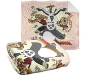 Manta de panda de Kung Fu, , Grupo de Kung Fu Toque sedoso Sherpa Espalda Manta Super Suaveascf69 40x30in 76x102cm