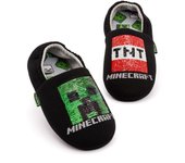Minecraft Boys Slip On Loafer Slippers Black Creeper Sequin Applique Negro 3 UK Child