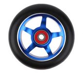 Rueda de scooter acrobático de repuesto profesional Kaesi de 100 mm con casquillos de rodamiento Azul