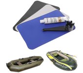 5 piezas parches de reparación de pvc, adhesivo de pvc reparación patch glue kit para bote de goma