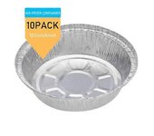 10/50PCS Air Fryer Liner Bandejas de aluminio redondas Contenedores Caja de hojalata de papel de aluminio Inicio 10PCS