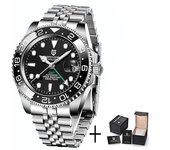 mickcara Pagani Design Nuevo Reloj Mecánico Automático para Hombre Resistente al Agua 100m Zafiro de Lujo Acero Inoxidable Reloj Gmt Hombre Reloj H...