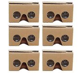 Gafas 3D de 6 piezas para cartón V2 VR 4.5-6 pulgadas + diadema 3D VR Gafas de realidad virtual