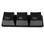 3 piezas Teclado Café Té Taza de agua Ctrl Del Alt Taza de tecla con bandeja 100% nuevo Negro
