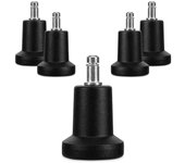 Augro Campanas para silla de oficina - Juego de 5 puntas de repuesto para ruedas de silla 10/22 mm - Pata de asiento fija y silenciosa para suelos ...