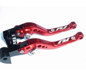 Excelente YAMAHA R1 R1M 2015-2023 FRENO Y EMBRAGUE MANETAS CORTAS ROJAS ROAD RACE TRACK S14R
