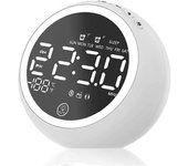 Radio Reloj Despertador con Alarmas Duales, Reloj de Cabecera Digital FM con Función de Repetición, Pantalla LED 4 Bri