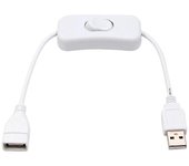 Cable de extensión USB macho a hembra RYRA Tira de luz LED Cable de interruptor de alimentación 2A con interruptor de encendido / apagado Extensión...
