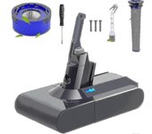 Compatible con V8 de 6.0 ah mejorado V8 compatible Animal/absoluto/motorhead/esponjoso/sv10 Aspiradora inalámbrica de mano de iones de litio 967834...