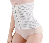 Cinturón de corsé de entrenador de cintura para mujeres: debajo de la ropa Control de barriga deporte Torso largo Shapewear Blanco 5XL