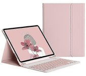 Estuche con teclado para Ipad 9º 8º 7º 10,2 pulgadas 2021 2020 2019 de alta calidad Rosa