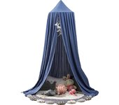 Dosel de cama para niñas, dosel suave de princesa para cama de niñas, decoración de ensueño con volantes marquesinas de cama para habitación de niñ...