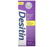 Desitin Crema para la dermatitis del pañal del pañal de bebé de máxima potencia con óxido de zinc, 4 oz