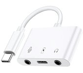 3in 1 Tipo C Adaptador de sonido estéreo externo Cargador Convertidor Amplia compatibilidad