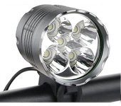 Seenlin Luces de bicicleta, 6000 lúmenes 5 Led luz de bicicleta, luz frontal de bicicleta de montaña impermeable con batería recargable, 3 modos lu...