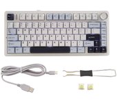 AULA F75 80 Teclado mecánico Teclado inalámbrico de intercambio en caliente Teclado inalámbrico para juegos Bluetooth PBT Como se muestra